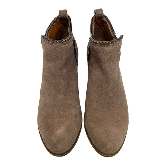 Lucky Brand Bartalino Tan Suede Zipper Detail Casual Ankle Boots Women’s 8.5 - Picture 5 of 14